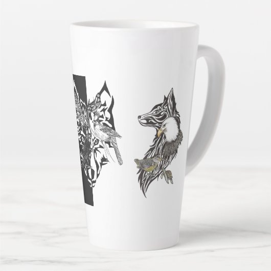 Tierführer Latte Tasse (Rechte Ecke)