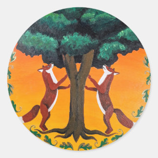 Tierführerheitszeichen: Fox Runder Aufkleber