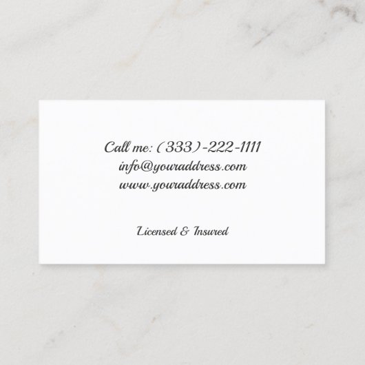 Tierfußabdruck Visitenkarte (Rückseite)