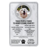 Tierfutter — giftige Lebensmittel für Hunde zur Ve Magnet (Vertikal)