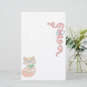 Tierfutter liebt Katzenstationerie Briefpapier (Stehend Vorderseite)