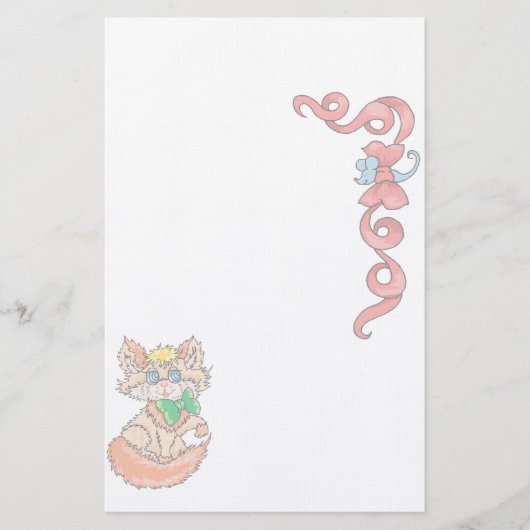 Tierfutter liebt Katzenstationerie Briefpapier (Vorderseite)