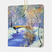Tiergarten im Winter, berühmtes Gemälde, Keramikornament (Links)