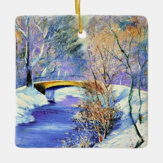 Tiergarten im Winter, berühmtes Gemälde, Keramikornament (Vorderseite)