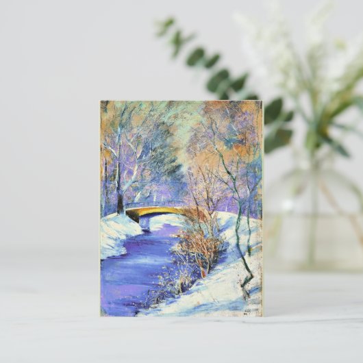 Tiergarten im Winter, berühmtes Gemälde, Postkarte (Stehend Vorderseite)