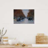 Tiergartenallee mit Siegessäule Poster (Küche)