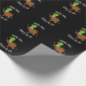 Tiergebläse quack Me up Funny Duck Puck Dark BG Geschenkpapier (Ecke)