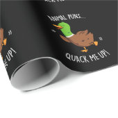Tiergebläse quack Me up Funny Duck Puck Dark BG Geschenkpapier (Rolleneckpunkt)