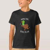 Tiergebläse quack Me up Funny Duck Puck Dark BG T-Shirt (Vorderseite)