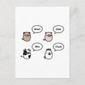 Tiergeräusche Postkarte (Vorderseite)