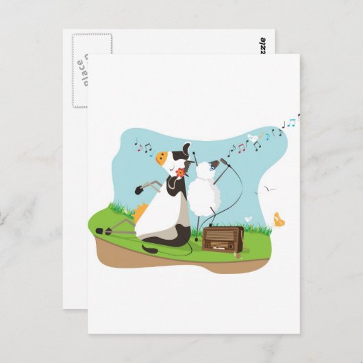 Tiergesang Postkarte (Vorne/Hinten)