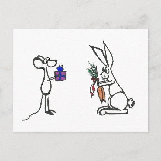 Tiergeschenk-Austausch Blank-Postkarte Postkarte (Vorderseite)