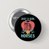 Tiergeschenk Reiten Button (Vorne & Hinten)