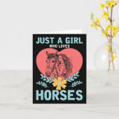 Tiergeschenk Reiten Karte (Gelbe Blume)