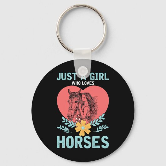 Tiergeschenk Reiten Schlüsselanhänger (Vorderseite)