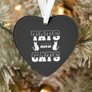 Tiergeschenk von Katzen und Katzen Tattoo-Künstle Ornament