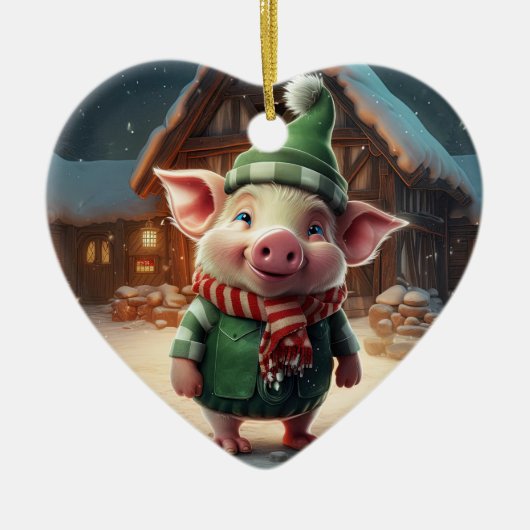 Tiergeschenke, Farm-Lover-Geschenk, Niedliches Sch Keramik Ornament (Vorne)