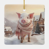 Tiergeschenke, Farm-Lover-Geschenk, Niedliches Sch Keramikornament (Rückseite)