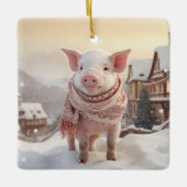 Tiergeschenke, Farm-Lover-Geschenk, Niedliches Sch Keramikornament (Vorderseite)