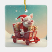 Tiergeschenke, Farm-Lover-Geschenk, Niedliches Sch Keramikornament (Vorderseite)