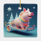 Tiergeschenke, Farm-Lover-Geschenk, Niedliches Sch Keramikornament (Rückseite)