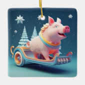 Tiergeschenke, Farm-Lover-Geschenk, Niedliches Sch Keramikornament (Vorderseite)