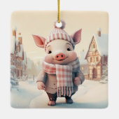 Tiergeschenke, Farm-Lover-Geschenk, Niedliches Sch Keramikornament (Rückseite)