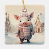 Tiergeschenke, Farm-Lover-Geschenk, Niedliches Sch Keramikornament (Vorderseite)