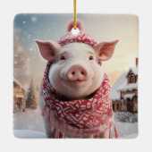 Tiergeschenke, Farm-Lover-Geschenk, Niedliches Sch Keramikornament (Rückseite)