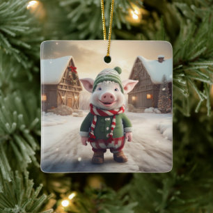 Tiergeschenke, Farm-Lover-Geschenk, Niedliches Sch Keramikornament