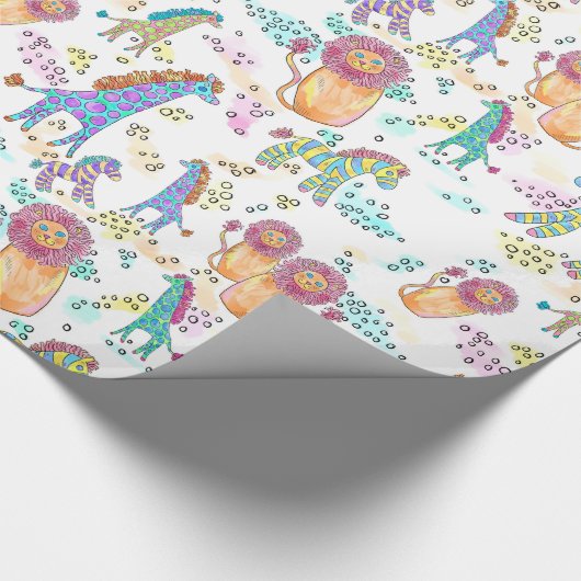 Tiergeschenkverpackung des süßen geschenkpapier (Ecke)