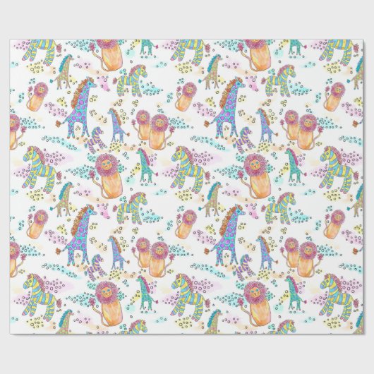 Tiergeschenkverpackung des süßen geschenkpapier (Flach)