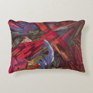 Tiergeschicke von Franz Marc, Vintage Cubism Art Dekokissen