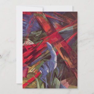Tiergeschicke von Franz Marc, Vintage Cubism Art Einladung
