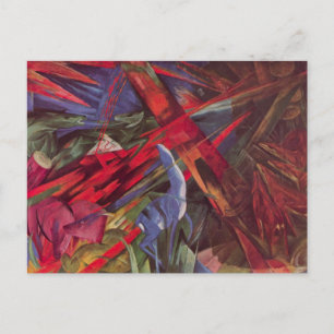 Tiergeschicke von Franz Marc, Vintage-Kubismus-Kun Postkarte