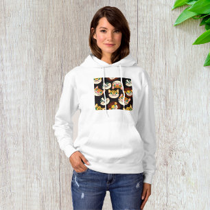 Tiergesichter Muster Katzen Löwen Hunde Hoodie