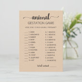 Tiergestation mit der Babyduschkarte Answers Einladung (Stehend Vorderseite)