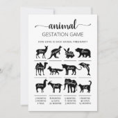 Tiergestation mit der Babyduschkarte Answers Einladung (Vorderseite)