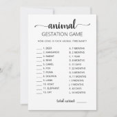 Tiergestation mit der Babyduschkarte Answers Einladung (Vorderseite)