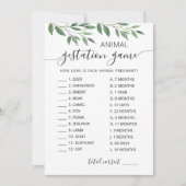 Tiergestation mit der Babyduschkarte Answers Einladung (Vorderseite)