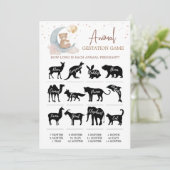 Tiergestation über der Baby-Duschkarte des Mondes Einladung (Stehend Vorderseite)