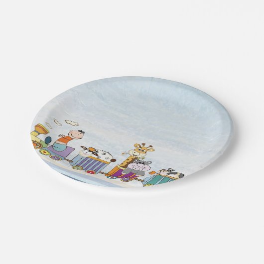 Tiergewebe Pappteller (Schrägansicht)