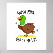 Tiergewehre quack Me up Funny Duck PUn Poster (Vorne)