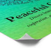 Tiergruppennamen/Friedliches Koexistenzplakat Poster (Ecke)