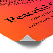 Tiergruppennamen/Friedliches Koexistenzplakat Poster (Ecke)