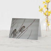 Tiergruß-Karte des vogel-Spatzen-1 Karte (Gelbe Blume)