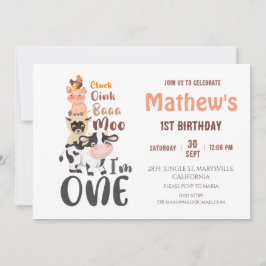 Tierhalle erster 1. Geburtstag Einladung