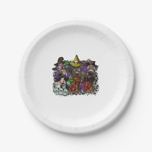 TierHalloween Pappteller (Vorderseite)