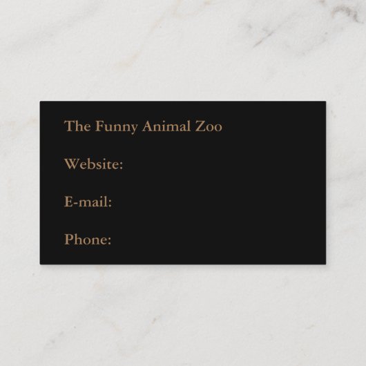 Tierhalter Visitenkarte (Rückseite)