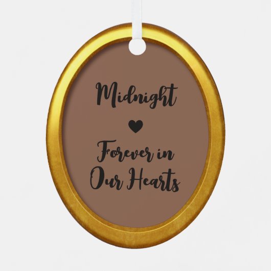 Tierhaltung Modernes, goldenes, individuelles Foto Ornament Aus Metall (Rückseite)